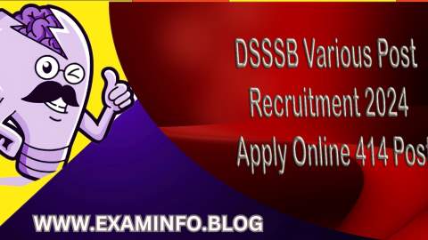 DSSSB Various Post Recruitment 2024